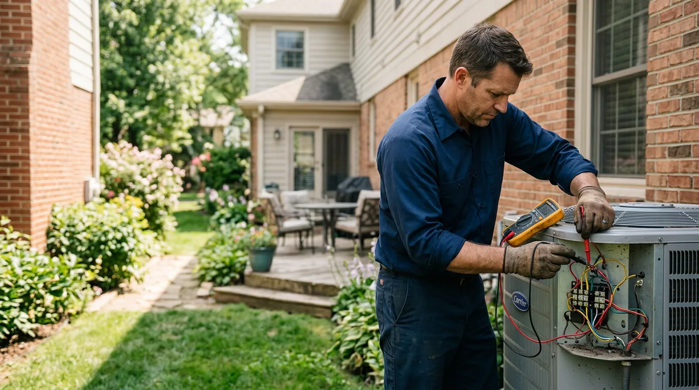 HVAC technician working near Plainville, CT